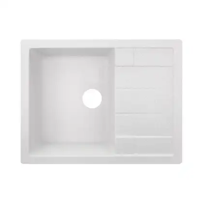 Lidz WHI-01 Кухонная мойка, искусственный камень, белая (LIDZWHI01650500200)
