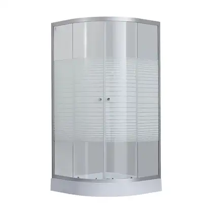 Душевая кабина Lidz Wieza SC80x80.SAT.LOW.L, стекло Linie 4 мм (LWISC8080SATLOWL)