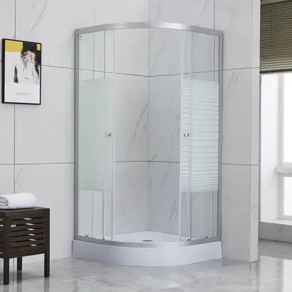 Душевая кабина Lidz Wieza SC80x80.SAT.LOW.L, стекло Linie 4 мм (LWISC8080SATLOWL)