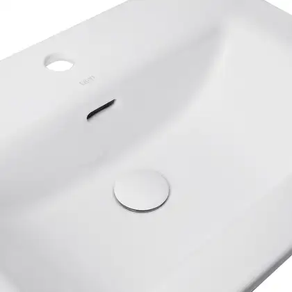 Раковина Qtap Stork 610х420х170 White с донным клапаном QT1511L738W