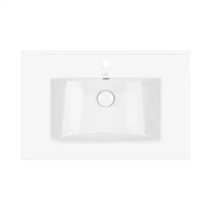 Комплект Qtap Tern 700х725х437 Matt black тумба напольная + раковина врезная, с полотенцедержателем QT1771TNЛ7023070CG (QT1771TNL7023070CMB)
