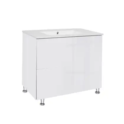 Комплект Qtap Tern 800х725х437 White тумба напольная + раковина врезная, с полотенцедержателем QT1771TNЛ8013080CW (QT1771TNL8013080CW)