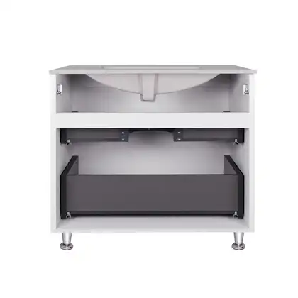 Комплект Qtap Tern 800х725х437 White тумба напольная + раковина врезная, с полотенцедержателем QT1771TNЛ8013080CW (QT1771TNL8013080CW)