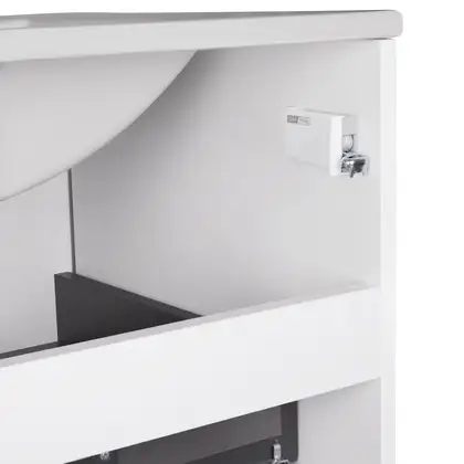 Комплект Qtap Tern 800х725х437 White тумба напольная + раковина врезная, с полотенцедержателем QT1771TNЛ8013080CW (QT1771TNL8013080CW)