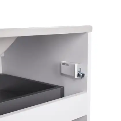 Комплект Qtap Tern 600х580х437 White тумба напольная + раковина врезная, с полотенцедержателем QT1772TPЛ6013060CW (QT1772TPL6013060CW)