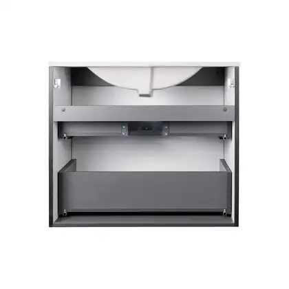Комплект Qtap Tern 700х580х437 Matt black тумба напольная + раковина врезная, с полотенцедержателем QT1772TPЛ7023070CG (QT1772TPL7023070CMB)
