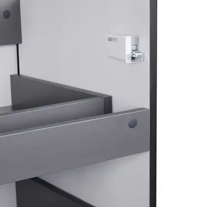 Тумба подвесная Qtap Tern 600х580х437 Matt black с полотенцедержателем QT1774TPL602MB