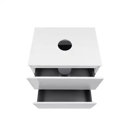 Тумба напольная Qtap Tern 600х616х469 White со столешницей и полотенцедержателем QT1773TNЛ601W (QT1780TNL601W)