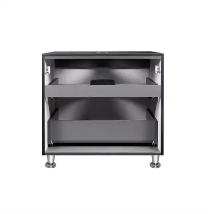 Тумба напольная Qtap Tern 700х616х469 Matt black со столешницей и полотенцедержателем QT1773TNЛ702G (QT1780TNL702MB)