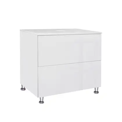 Тумба напольная Qtap Tern 800х616х469 White со столешницей и полотенцедержателем QT1773TNЛ801W (QT1780TNL801W)