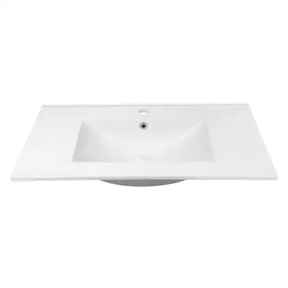 Комплект Qtap Virgo 800х580х437 White/Whitish oak тумба подвесная + раковина врезная  QT1872TPА8013080CW (QT1872TPА8013080CWWO)