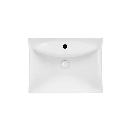 Раковина подвесная моноблок Qtap Presto 600х450х405mm White с донным клапаном QT2411G822W
