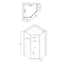 Душевая кабина Lidz Dozorca SC90x90.BLA.LOW.TR, стекло прозрачное 6 мм без поддона (LDSC9090BLALOWTR2)