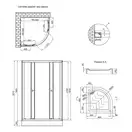 Набор Lidz душевая кабина Latwa SC80x80.SAT.LOW.FR, стекло Frost 4 мм + поддон Kupala (LLSC8080SATLOWFR2SET)
