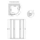 Душевая кабина Lidz Latwa SC80x80.SAT.LOW.GR, стекло тонированное 4 мм без поддона (LLSC8080SATLOWGR2)