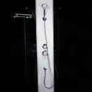 Набор Lidz душевой бокс Tani SB80x80.SAT.HIGH.GR, стекло тонированное 4 мм + поддон с панелью Kupala (LTSB8080SATHIGHGRSET)