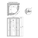 Душевой бокс Lidz Tani SB80x80.SAT.LOW.GR, стекло тонированное 4 мм без поддона (LTSB8080SATLOWGR)