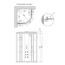 Гидромассажный бокс Lidz Tani SBM90x90.SAT.HIGH.FR, стекло Frost 4 мм без поддона (LTSBM9090SATHIGHFR2)