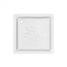 Набор Lidz душевая кабина Wawel SC80x80.SAT.LOW.GR, стекло тонированное 4 мм + поддон Mazur (LWASC8080SATLOWGR2SET)