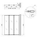 Штора на ванну Qtap Gemini WHI40114RP4 стекло Pear 4 мм, 100x140 см (GEMWHI40114RP4)