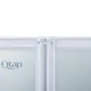 Штора на ванну Qtap Gemini WHI401314RP4 стекло Pear 4 мм, 130x140 см (GEMWHI401314RP4)