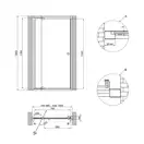 Душевая дверь в нишу Qtap Pisces WHI209-1.CP5 90-100x185 см, стекло Pattern 5 мм (PISWHI2091CP5)