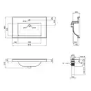 Раковина Qtap Albatross 5C 800х480х210 White с донным клапаном QT01115080CW