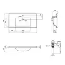 Раковина Qtap Albatross 5C 1000х480х210 White с донным клапаном QT01115100CW