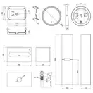 Комплект мебели для ванной Qtap тумба + раковина + зеркало + пенал QT044VI43004