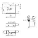 Раковина Qtap Nando C 405х405х125 White с донным клапаном QT12117040CW