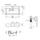 Раковина Qtap Nando K 600х355х125 White с донным клапаном QT12117060KW
