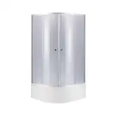 Набор Lidz душевая кабина Latwa SC80x80.SAT.HIGH.GR, стекло тонированное 4 мм + поддон с панелью Kupala (LLSC8080SATHIGHGR2SET)