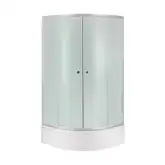 Набор Lidz душевая кабина Latwa SC80x80.SAT.MID.FR, стекло Frost 4 мм + поддон с панелью Kupala (LLSC8080SATMIDFR2SET)