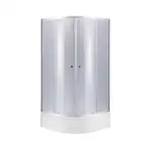 Набор Lidz душевая кабина Latwa SC80x80.SAT.MID.GR, стекло тонированное 4 мм + поддон с панелью Kupala (LLSC8080SATMIDGR2SET)