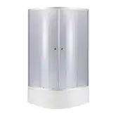 Набор Lidz душевая кабина Latwa SC90x90.SAT.HIGH.GR, стекло тонированное 4 мм + поддон с панелью Kupala (LLSC9090SATHIGHGR2SET)