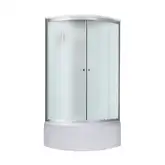 Набор Lidz душевой бокс Tani SB90x90.SAT.HIGH.FR, стекло Frost 4 мм + поддон с панелью Kupala (LTSB9090SATHIGHFR2SET)