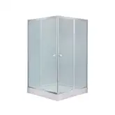 Набор Lidz душевая кабина Wawel SC90x90.SAT.LOW.FR, стекло Frost 4 мм + поддон Mazur (LWASC9090SATLOWFR2SET)