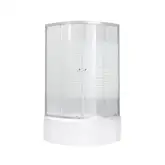 Набор Lidz душевая кабина Wieza SC90x90.SAT.HIGH.L, стекло Linie 4 мм + поддон с панелью Kupala (LWISC9090SATHIGHL2SET)
