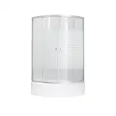 Набор Lidz душевая кабина Wieza SC90x90.SAT.MID.L, стекло Linie 4 мм + поддон с панелью Kupala (LWISC9090SATMIDL2SET)