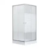 Набор Lidz душевая кабина Wiezak SC90x90.SAT.LOW.L, стекло Linie 4 мм + поддон Mazur (LWKSC9090SATLOWL2SET)