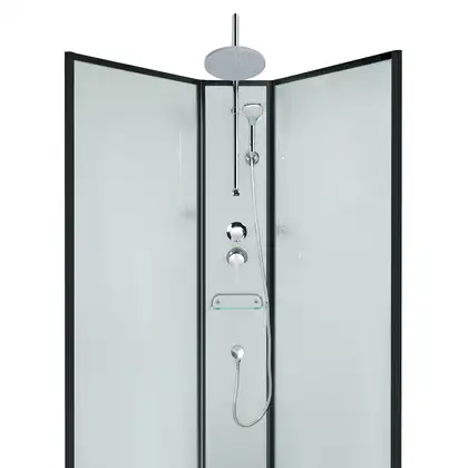 Душевой бокс Lidz Majatek SB90x90.BLA.LOW.TR, стекло прозрачное 5 мм без поддона (LMSB9090BLALOWTR2)