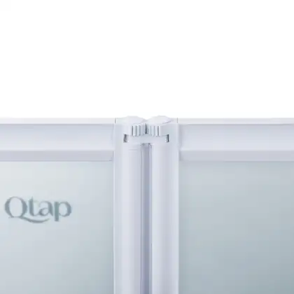 Штора на ванну Qtap Gemini WHI401314RP4 стекло Pear 4 мм, 130x140 см (GEMWHI401314RP4)