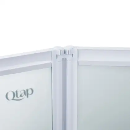 Штора на ванну Qtap Gemini WHI401314RP4 стекло Pear 4 мм, 130x140 см (GEMWHI401314RP4)