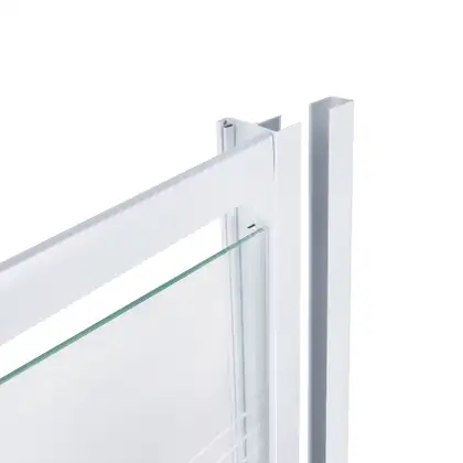 Душевая дверь в нишу Qtap Pisces WHI209-1.CP5 90-100x185 см, стекло Pattern 5 мм (PISWHI2091CP5)
