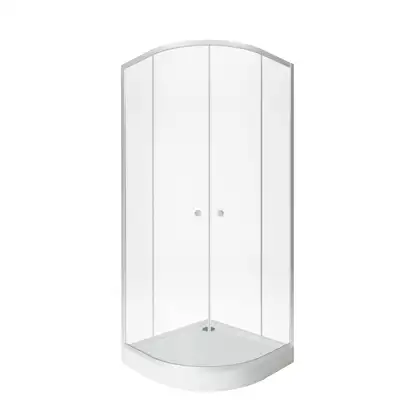 Набор Qtap душевая кабина Presto New CRM1088AC5 Clear 2020х800х800 мм + поддон Robin 308812C 80x80x12 см с сифоном (PRENEWCRM1088AC5SET)
