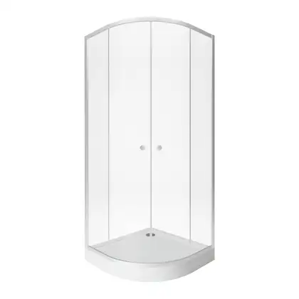 Набор Qtap душевая кабина Presto New CRM1099AC5 Clear 2020х900х900 мм + поддон Robin 309912C 90x90x12 см с сифоном (PRENEWCRM1099AC5SET)