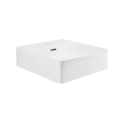 Раковина Qtap Nando C 405х405х125 White с донным клапаном QT12117040CW