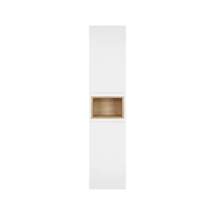 Пенал подвесной Qtap Robin 350х1650х316 White/Whitish oak QT1376PN1651LWWO