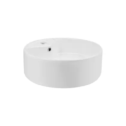 Раковина-чаша Qtap Scorpio 460х460х155 White с донным клапаном QT14117046LW