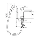 Hansgrohe Rebris S 110 Змішувач для умивальника, Matt Black (72215670)